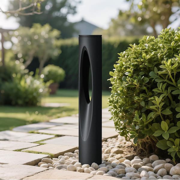 Low Voltage Black Aluminum Integrated LED Hardwired Weather Resistant Outdoor Landscape Path Lights (12-Pack)