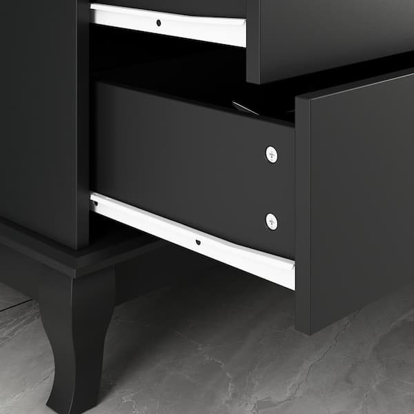 Drawer ドロワー スラックス クリーム 34(XS位) 0197625A0103 FUFU&GAGA Black 10-Drawers Wood Double Chest of Drawer 55.1