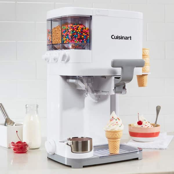 Cuisinart Mix It In 1.5 Qt. White Plastic Countertop Soft Serve