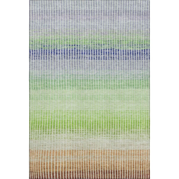 Mayfield Premium Machine Washable Abstract AMF2313 Orange 10 ft. x 14 ft. Area Rug