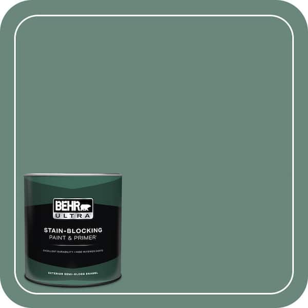 BEHR ULTRA 1 qt. #470F-5 Garland Semi-Gloss Enamel Exterior Paint & Primer