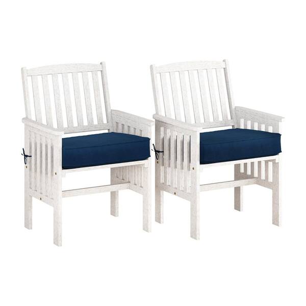 navy blue and white chairs