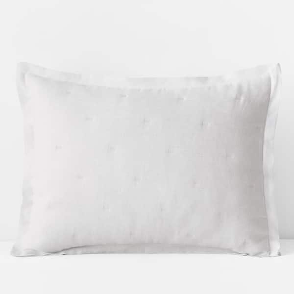 The Company Store Legends Hotel Reversible Relaxed White/Parchment Linen Standard Sham