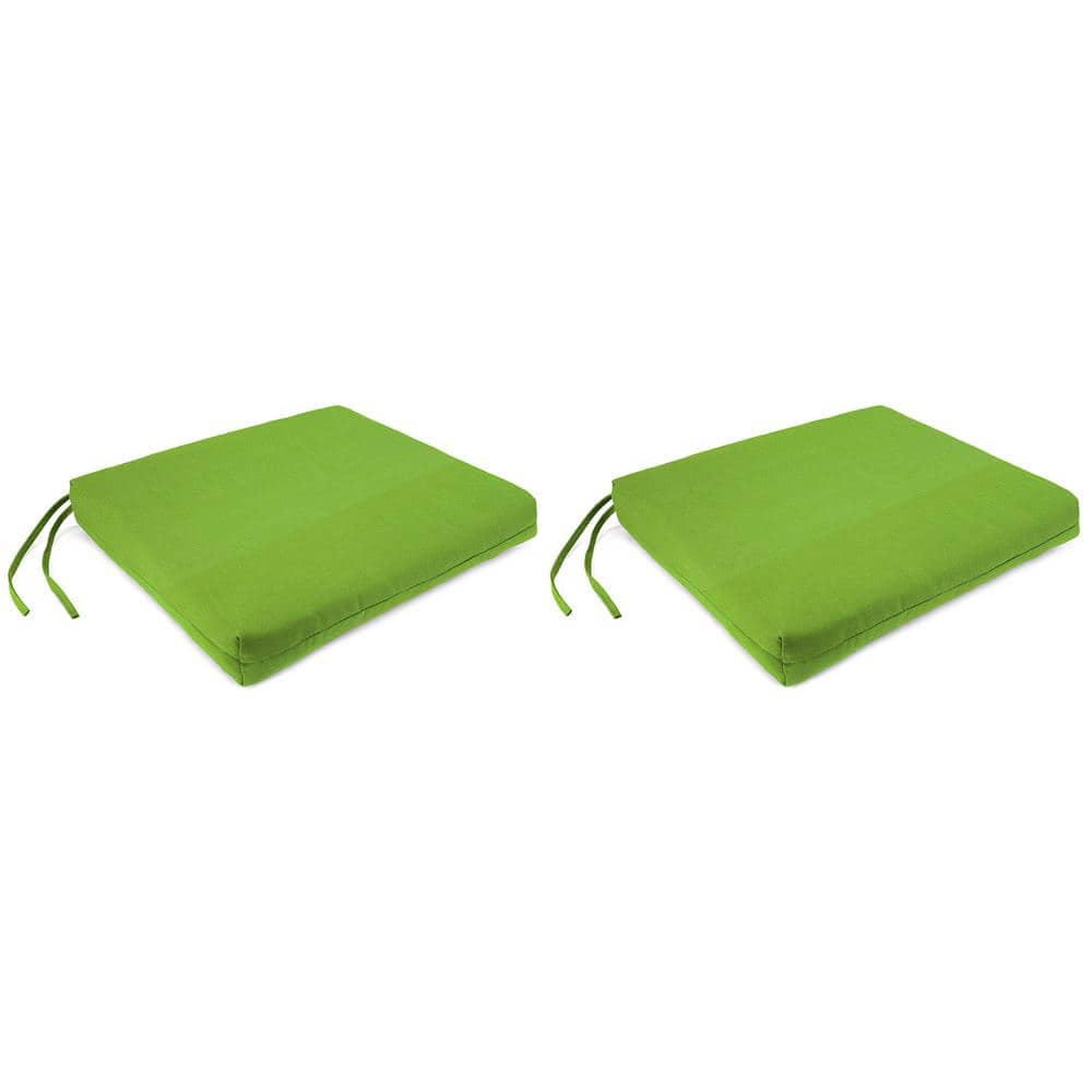 19 in. L x 17 in. W x 2 in. T Outdoor Rectangular Chair Pad Seat Cushion in Veranda Citrus (2-Pack) price history on PriceWatchPro
