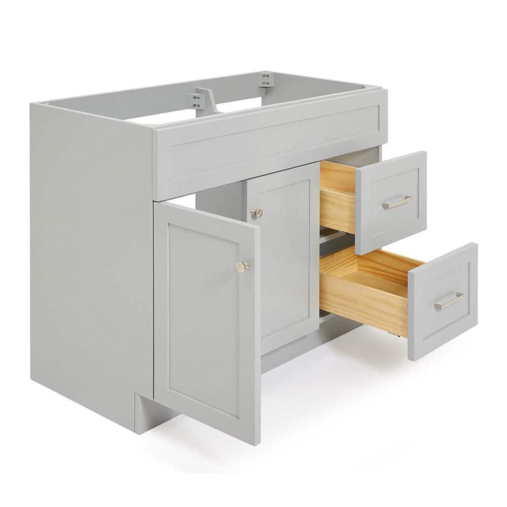 Hamlet 42" Grey Solid Wood Freestanding Single Vanity Cabinet