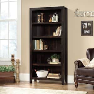 71.1 in. Char Pine Faux Wood 5-shelf Standard Bookcase with Adjustable Shelves