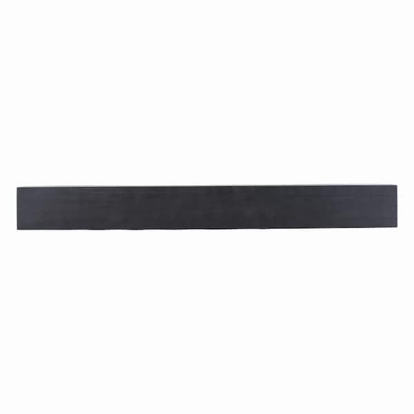 Dogberry Collections 36 in. Modern Farmhouse Midnight Black Shelf Mantel