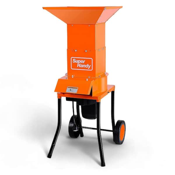 0.5 in. 15-Amp Electric 120V AC Motor Wood Chipper, 11 in. Cutting Blades Leaf Mulcher Shredder