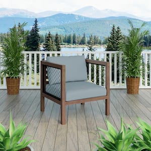 Wood Outdoor Lounge Chair with Spa Cushion