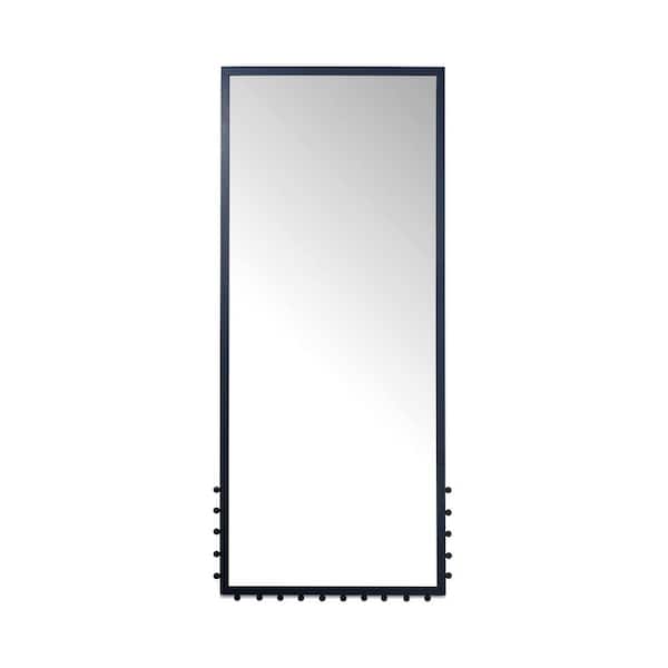 Tallis Black 34 in. W x 80 in. H Neoclassical Arch Iron Framed Mirror