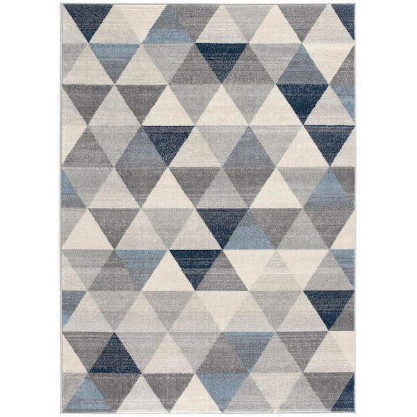 Havana Collection - Modern Area Rug and Runner (2x5 feet)- 2'3" x 5', Navy Blue