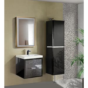 28 in. W x 36 in. H Rectangular Aluminum Framed LED Light with 3 Color and Anti-Fog Wall Bathroom Vanity Mirror in Gold