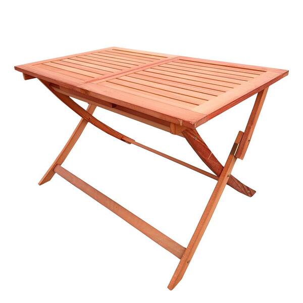 folding wood outdoor dining table