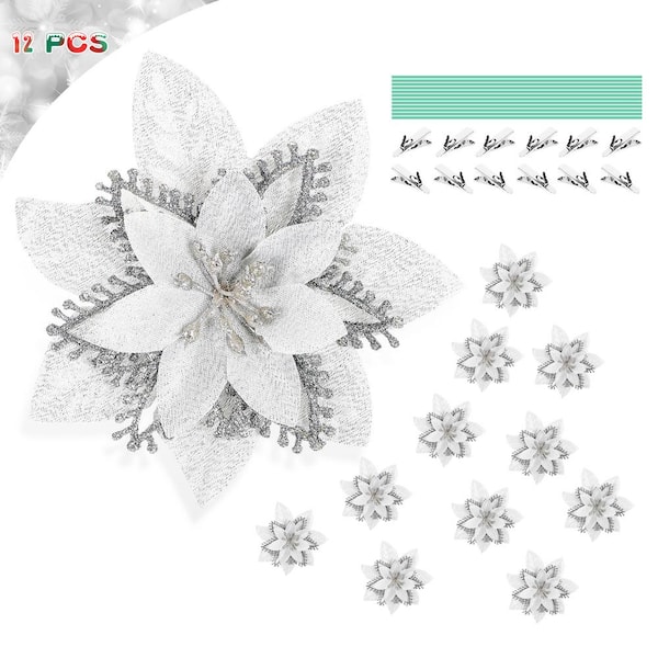 Accents, 51 Pcs Christmas Snowflake Hanging Decorations White Silver Snowflake  Decor