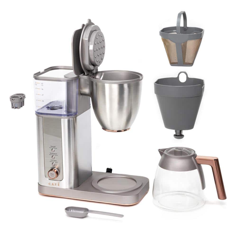 Stainless Steel 10-Cup Programmable Drip Coffee Maker with Grinder