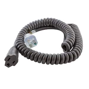 Up to 10 ft. 10 Amp 18/3 Coiled Medical Grade Extension Cord