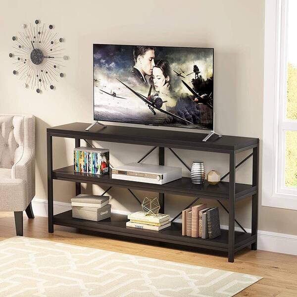 Long Rectangle Wood Console Table, Narrow Tv Console Table With Storage