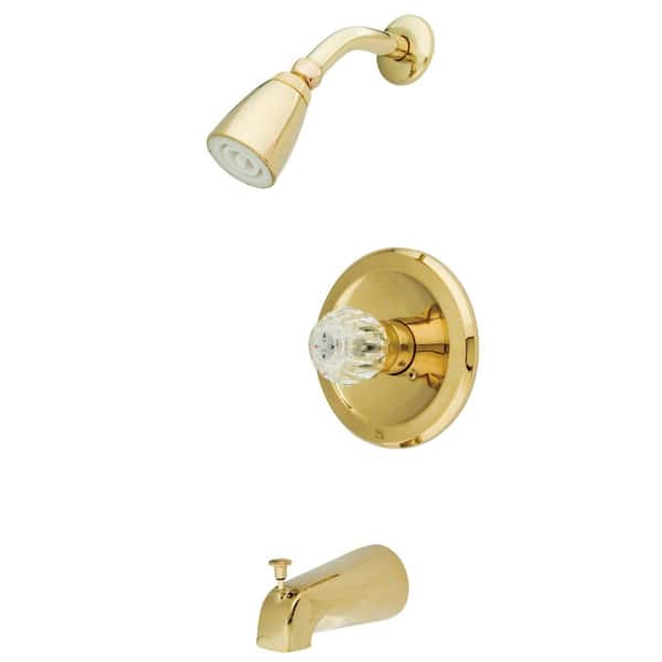 Americana 1-Handle 1-Spray Tub and Shower Faucet 2 GPM in Polished Brass