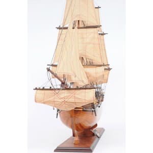 Wood Hand Painted Boat Decorative Sculpture