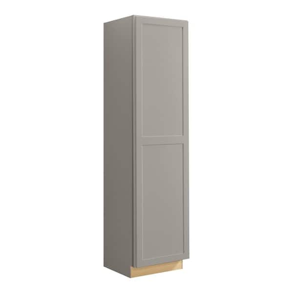 Avondale 24 in. W x 96 in. H x 24 in. D Ready To Assemble Plywood Shaker Utility Pantry Cabinet in Dove Gray
