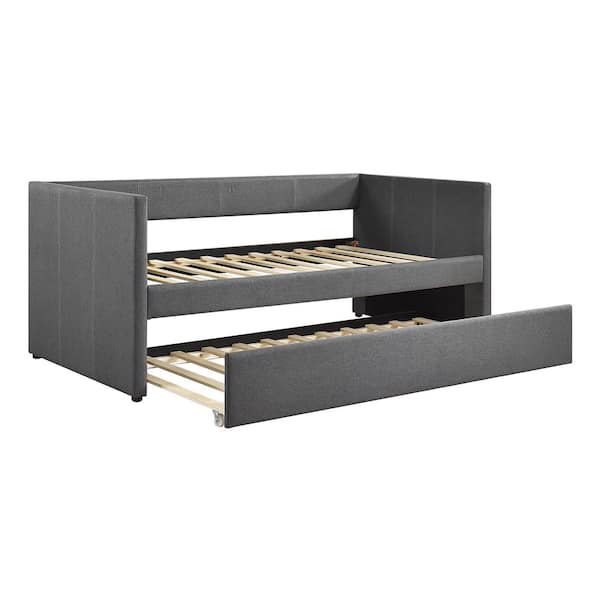 Lazzara Andes Dark Gray Twin Daybed with Trundle 4987DG Lazzara Andes Dark Gray Twin Daybed with Trundle 4987DG