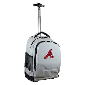 MLB Atlanta Braves 19 in. Gray Wheeled Premium Backpack