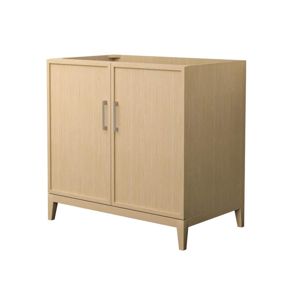 Elan 35'' Tan and Brushed Nickel Freestanding Single Bathroom Vanity