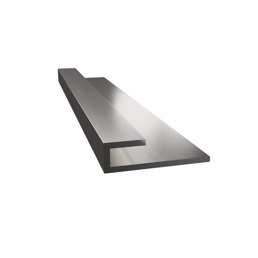 FlexStyle 60" x 36" x 80" White and Gray Block Shower Wall Surround with Brushed Nickel Trim
