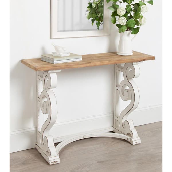 https://images.thdstatic.com/productImages/34116bfa-f080-57a3-8c6c-1bf36226bfd2/svn/rustic-brown-white-kate-and-laurel-console-tables-212228-31_600.jpg