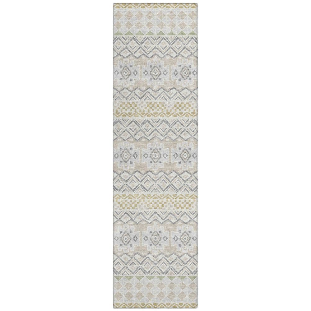 Chantille Machine Washable Indoor/Outdoor Abstract ACN2760 Ivory 2 ft. x 7 ft. Runner Rug price history on PriceWatchPro