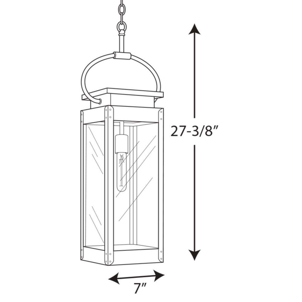 Union Square Stainless Steel Glass Hanging Lantern