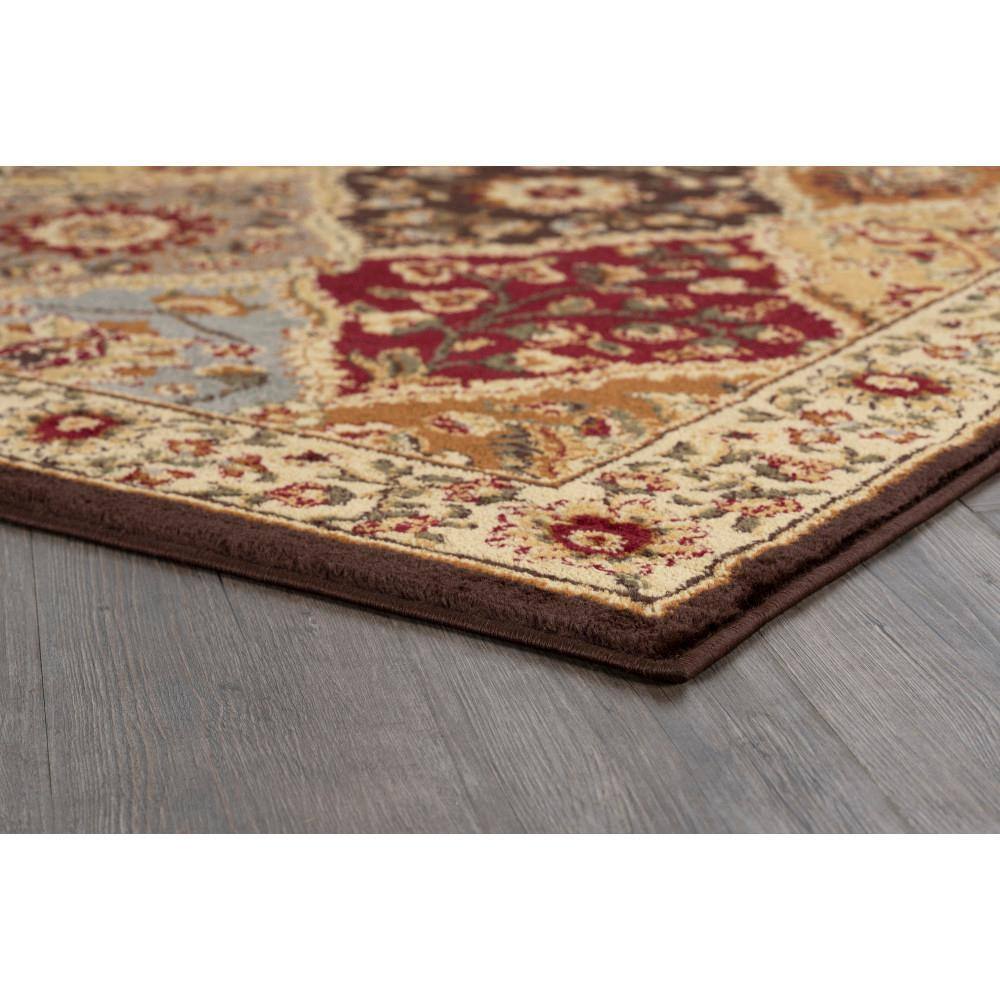 Traditional Multicolor Synthetic 5' x 7' Area Rug