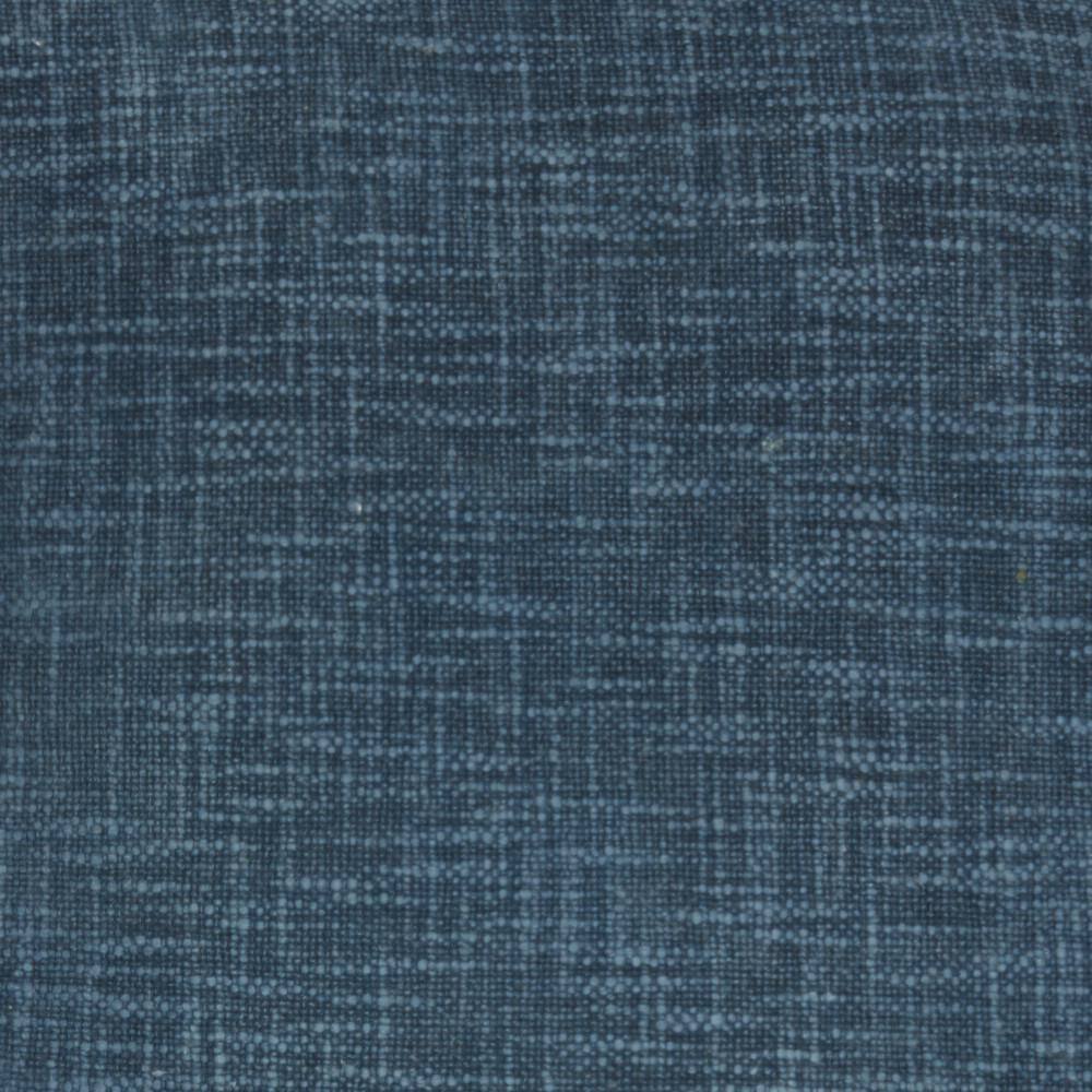 Navy Stonewashed Cotton Fringe 22" Square Throw Pillow