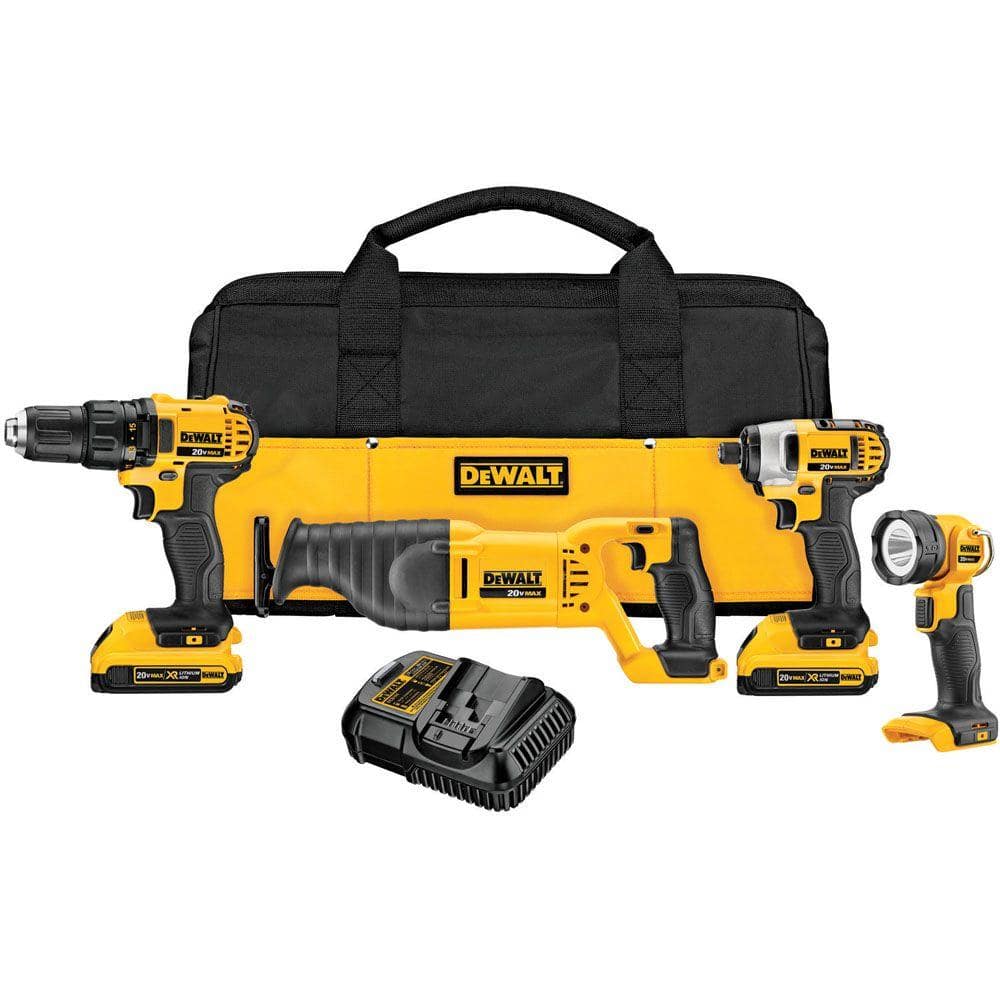 DEWALT 20V MAX Cordless Tool Combo Kit with (2) 20V 2.0Ah Batteries and  Charger DCK420D2 The Home Depot