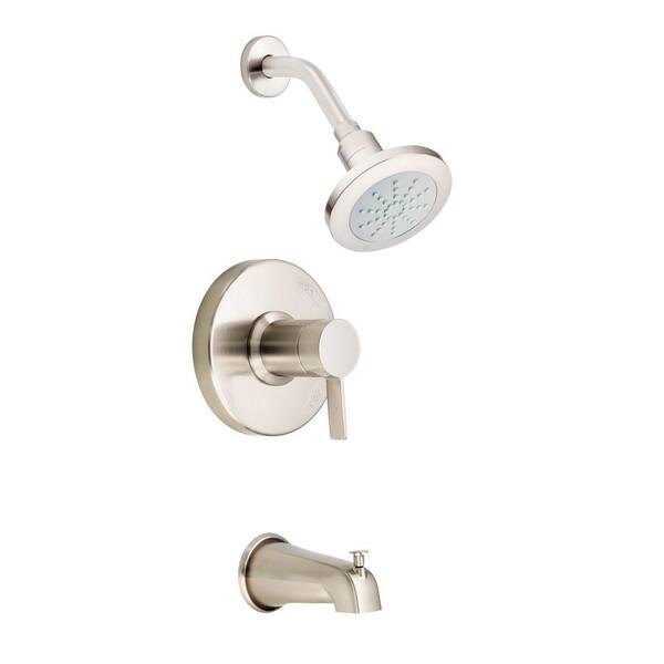 Danze Amalfi 1-Handle Tub and Shower Faucet Trim Only in Brushed Nickel (Valve Not Included)