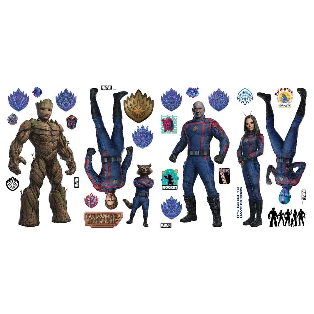 Guardians of the Galaxy Multicolor Peel and Stick Wall Decals