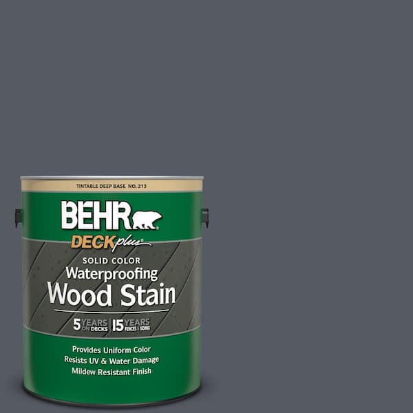 BEHR DECKplus 1 gal. #PPU18-02 Pencil Point Solid Color Waterproofing Exterior Wood Stain