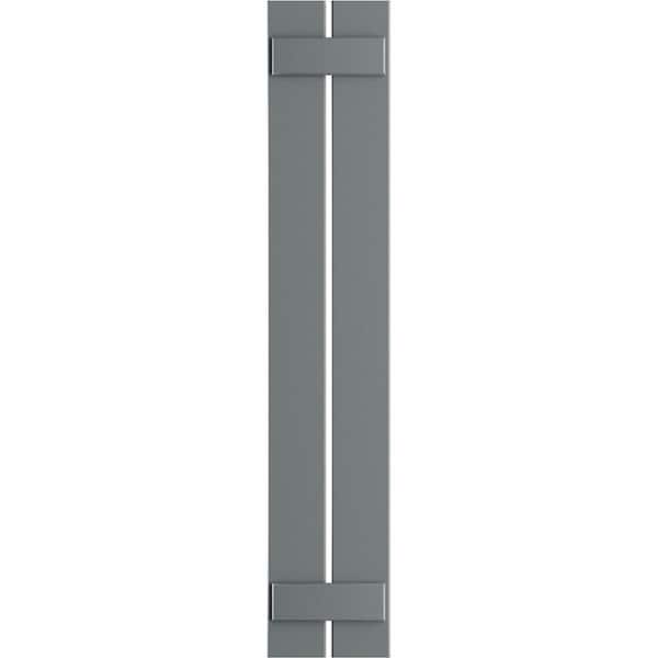 Ekena Millwork 11-1/4 in. x 43 in. True Fit PVC Two Board Spaced Board and Batten Shutters, Ocean Swell (Per Pair)