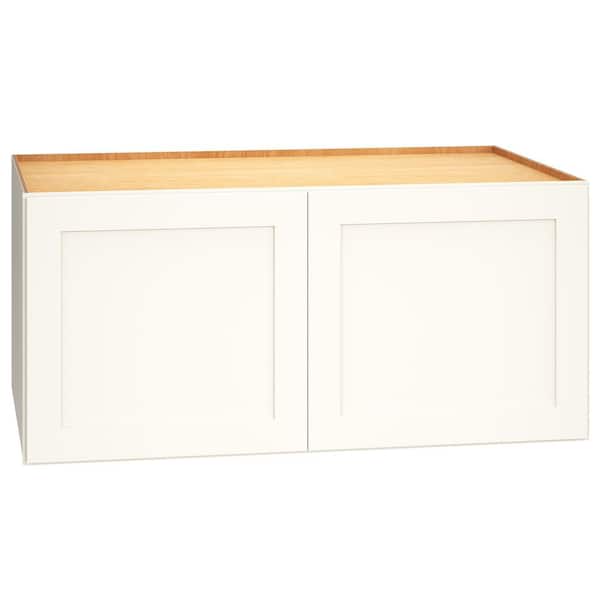 QuickShip Cottage 39 in. W x 24 in. D x 18 in. H Assembled Plywood Shaker Wall Kitchen Cabinet in White