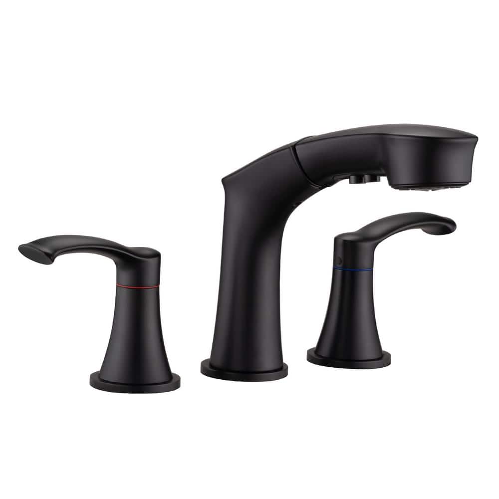 PROOX 8 in. Widespread Double Handle Bathroom Faucet in Matte