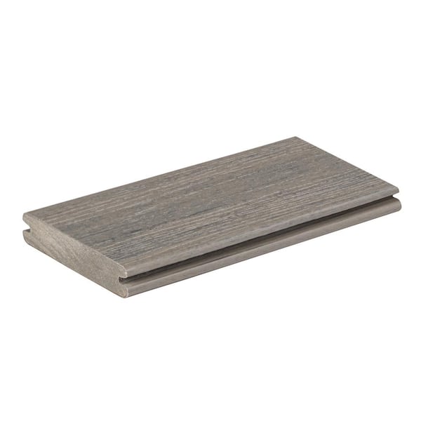 TimberTech Composite Reserve 5/4 in. x 6 in. x 1 ft. Grooved Driftwood Composite Sample (Actual: 0.94 in. x 5.36 in. x 1 ft)