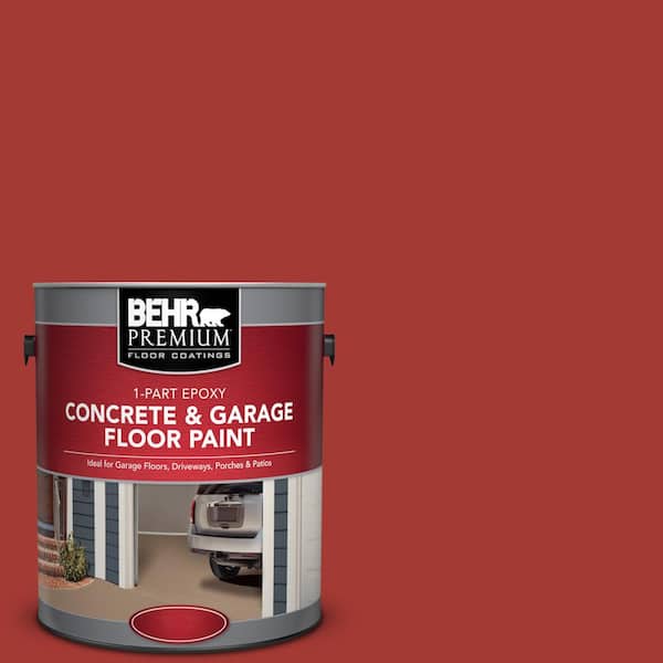 BEHR Premium 1 gal. #PFC-03 Red Baron 1-Part Epoxy Satin Interior/Exterior Concrete and Garage Floor Paint