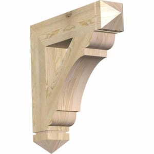 6 in. x 30 in. x 30 in. Douglas Fir Olympic Arts and Crafts Rough Sawn Bracket