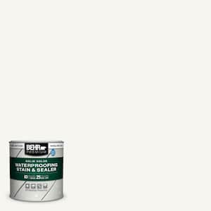 8 oz. #SC-210 Ultra Pure White Solid Color Waterproofing Exterior Wood Stain and Sealer Sample