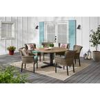 Hampton Bay Devonwood Steel Wicker Outdoor Dining Chairs