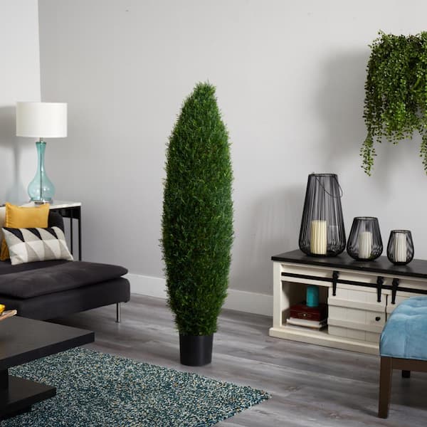 Nearly Natural 5 ft. UV Resistant Indoor/Outdoor Cypress Tree 5455