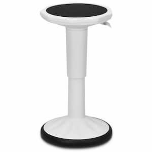 White PP Adjustable-Height Wobble Chair Active Learning Stool for Office Stand Up Desk