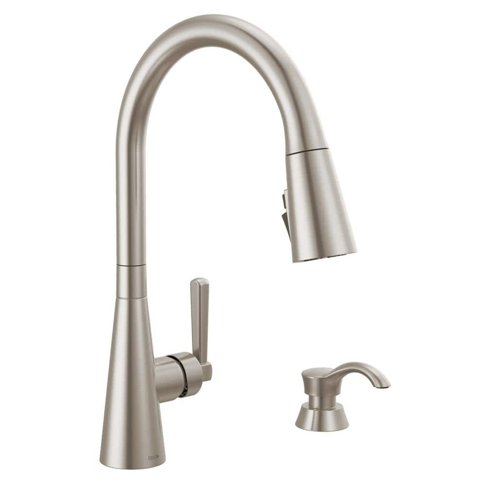 Boyd Stainless Steel Pull Down Kitchen Faucet with Soap Dispenser