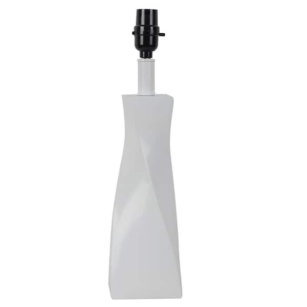Hampton Bay TTL20 Mix and Match 16.75 in. H White Twist Midsize Lamp Base