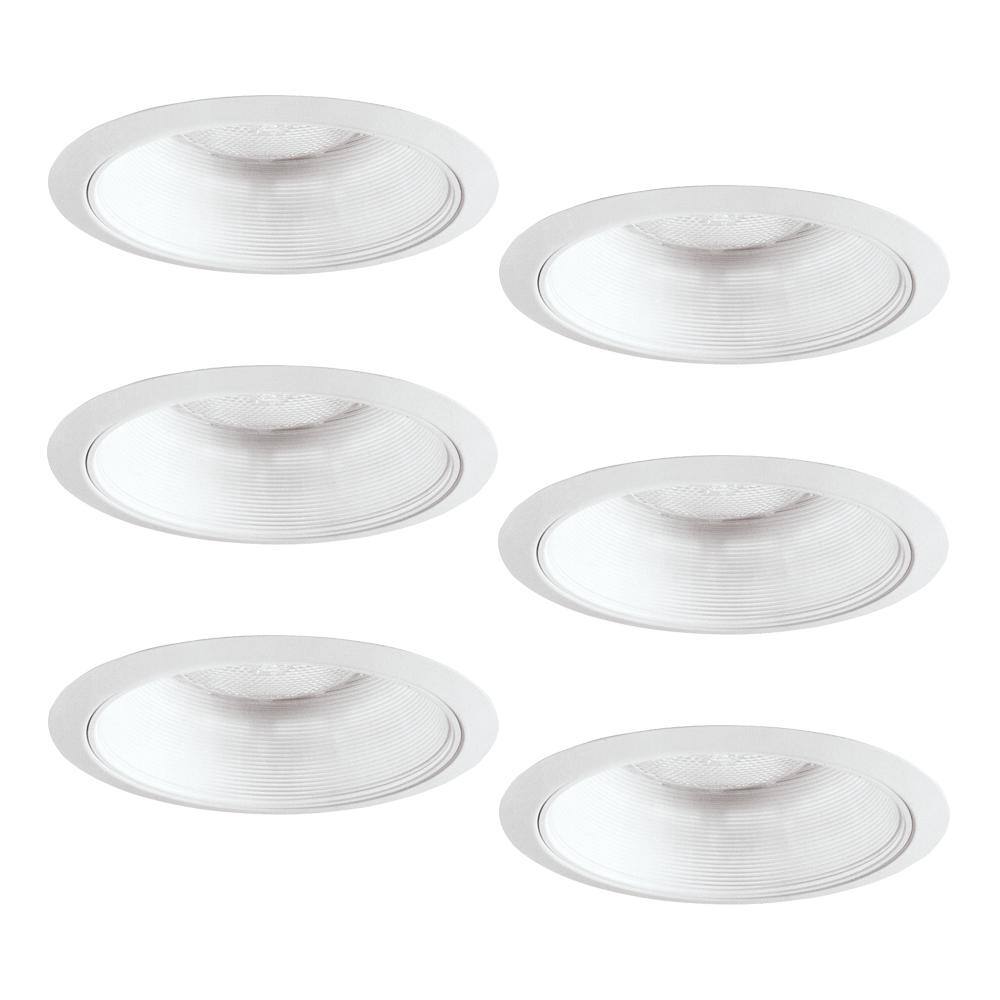 HALO 310 Series 6 in. White Recessed Ceiling Light Fixture Trim with